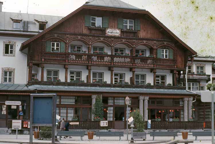 hotel with flowers bedecked